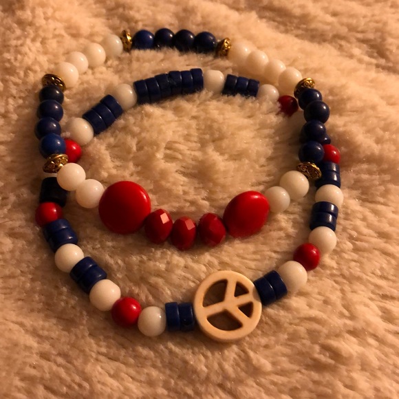 New 4th of July color bracelet set - Picture 1 of 3